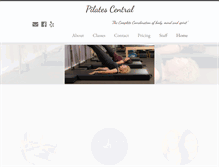Tablet Screenshot of pilatescentraltoledo.com